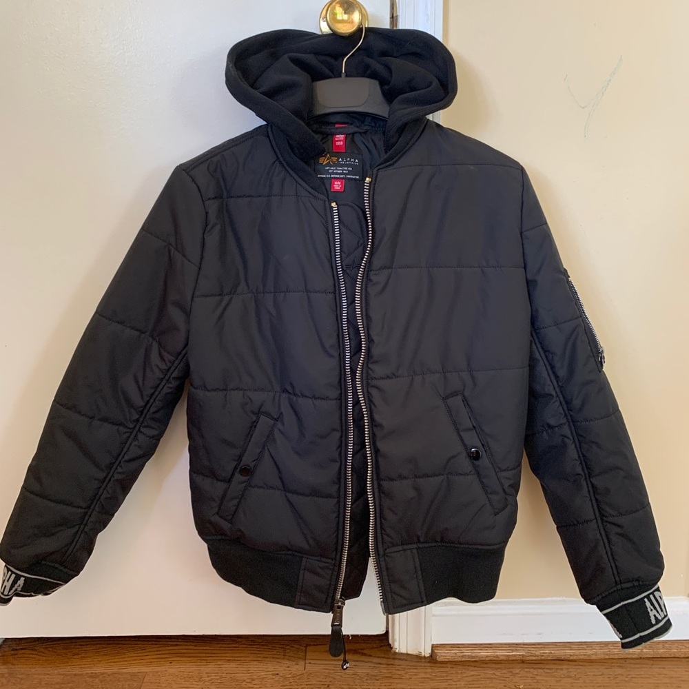 Alpha Industries Hooded Bomber Jacket M